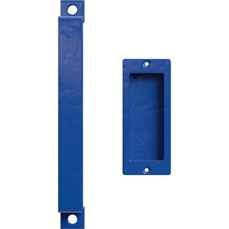 EKENA MILLWORK 11" Pull Handle & 6" Flush Pull for 1 3/8" Doors, Blue Ribbon GB6001PP3116BR
